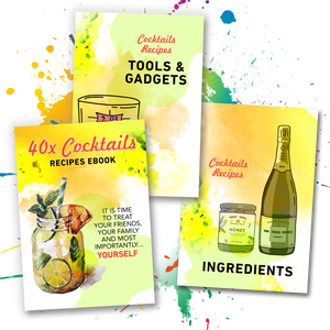BUNDLE: 40x Cocktail Recipes! Ebook, Cocktail Recipe! Ingredients Ebook and the Cocktail Recipe! Tools and Gadgets Ebook